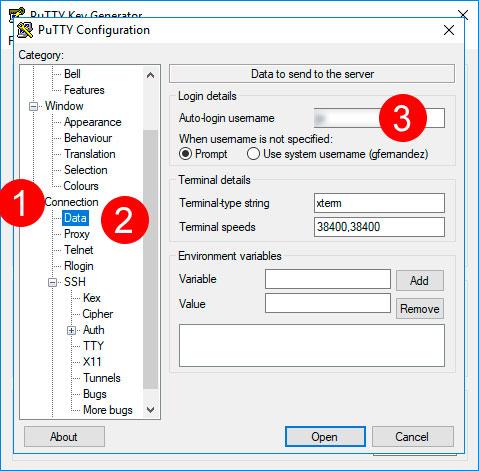 Instal·lar i configurar l'usuari d'accés SSH al PuTTY