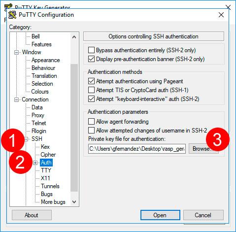 Instal·lar i configurar la clau privada de SSH al PuTTY